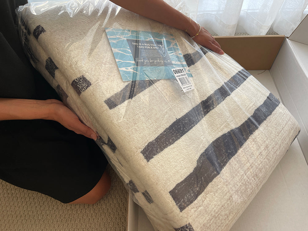 Vesper Black and Ivory Tribal Washable Rug