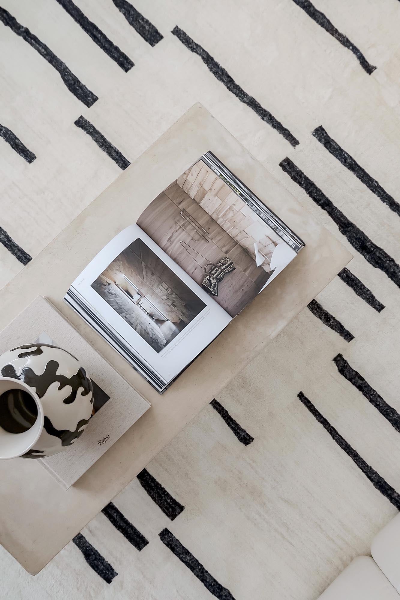 Vesper Black and Ivory Tribal Washable Rug