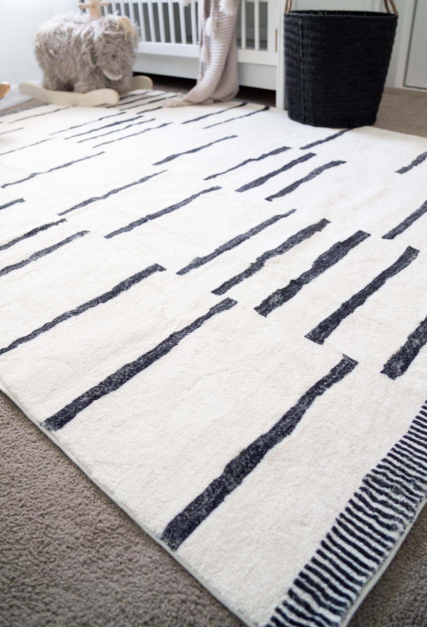 Vesper Black and Ivory Tribal Washable Rug