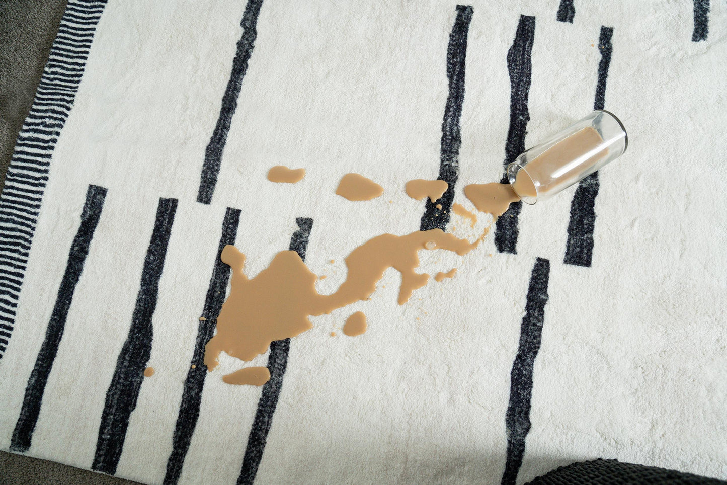 Vesper Black and Ivory Tribal Washable Rug