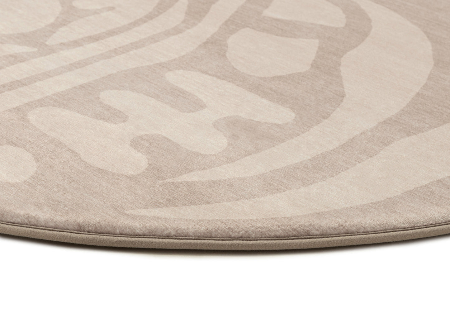Viki Grey Beige Leaves Rollie Pollie Round Playmat