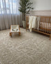 Waleska Ivory Taupe Medallion Tufted Wool Rug