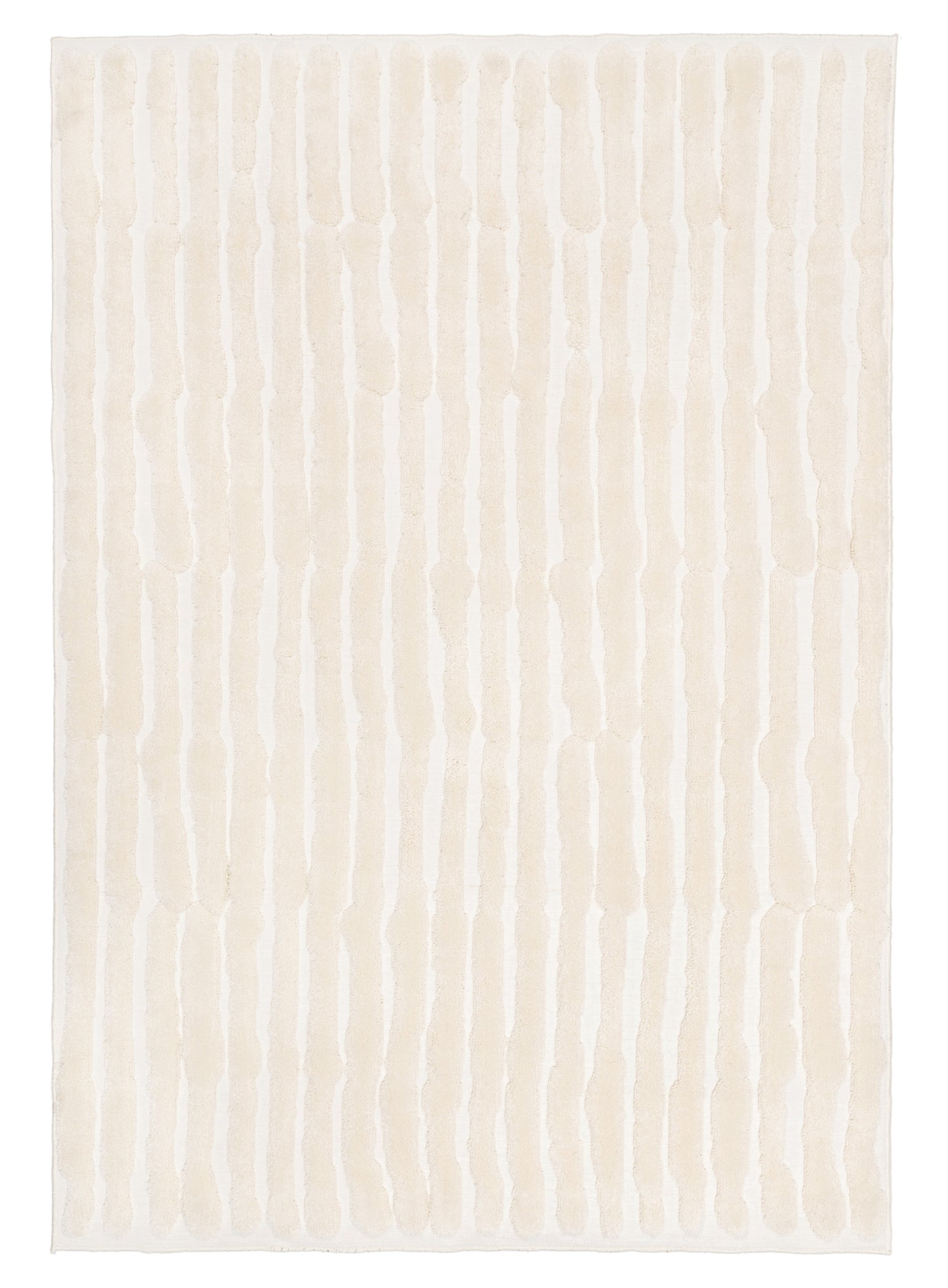 Yoanna Ivory Abstract Striped Rug