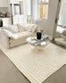 Yoanna Ivory Abstract Striped Rug