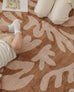 Yuri Brown Leaves Rollie Pollie Round Playmat