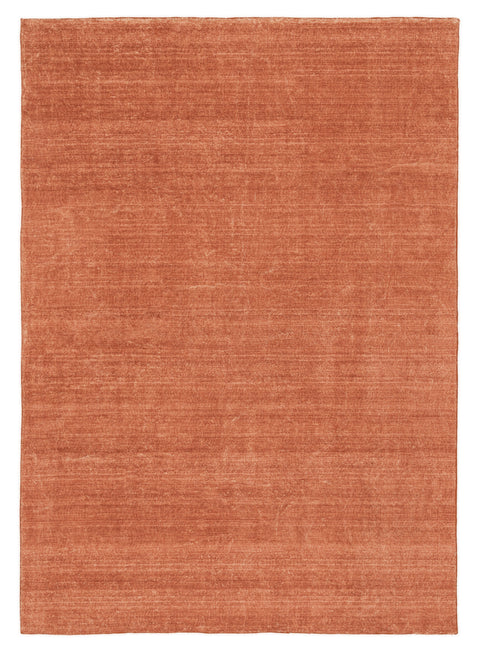 Yves Terracotta Sunset Minimal Washable Rug