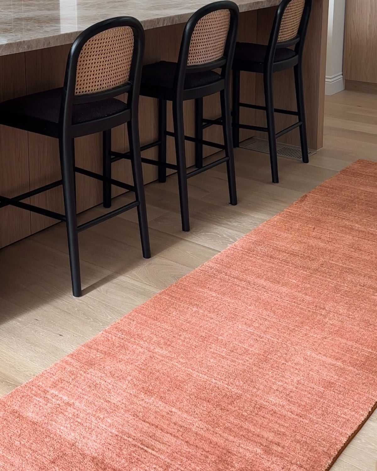 Yves Terracotta Sunset Minimal Washable Runner Rug
