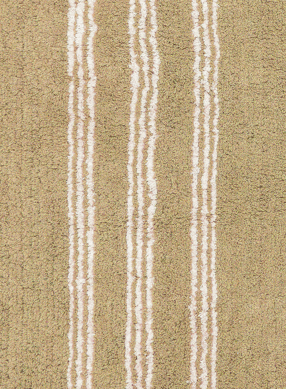 Zaina Beige and Cream Stripe Cotton Bath Mat