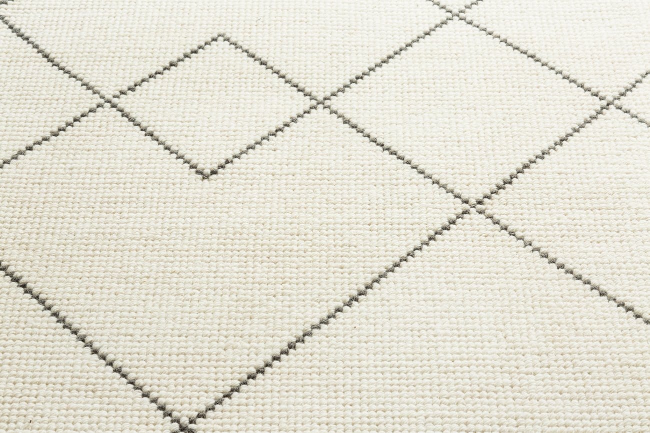 Zane Ivory Tribal Pattern Wool Rug