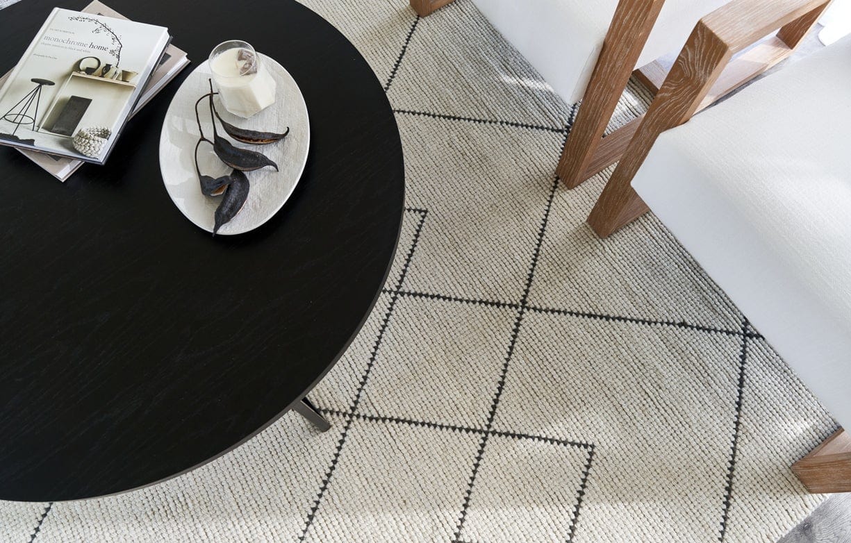 Zane Ivory Tribal Pattern Wool Rug
