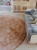 Zell Teracotta Brown Plush Rollie Pollie Round Playmat
