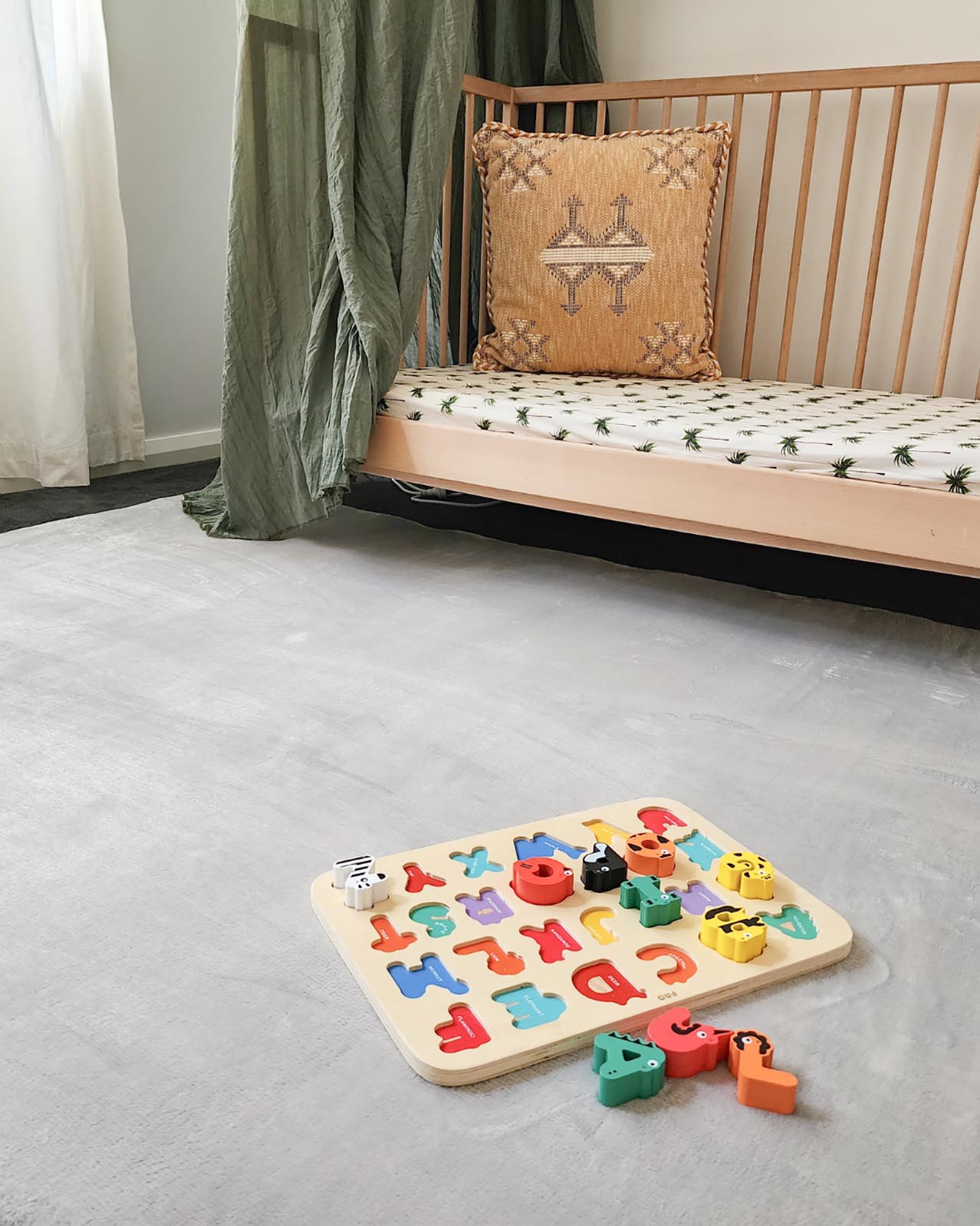 Zia Grey Plush Rollie Pollie Playmat