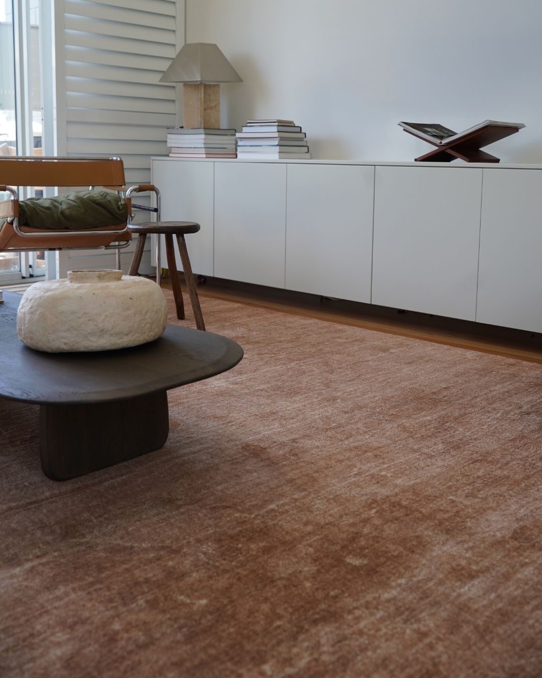 Zoey Brown Minimal Washable Rug