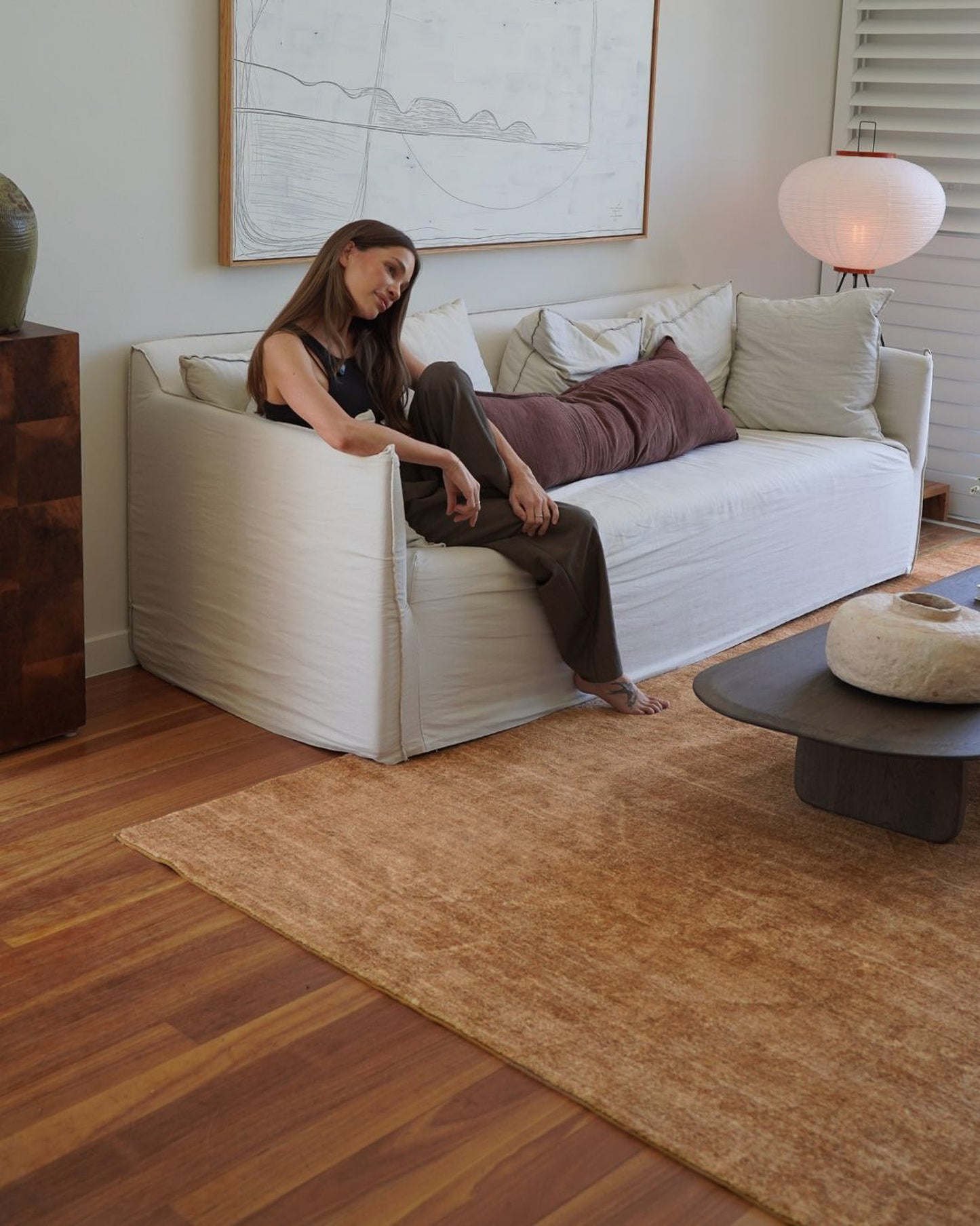 Zoey Caramel Washable Rug