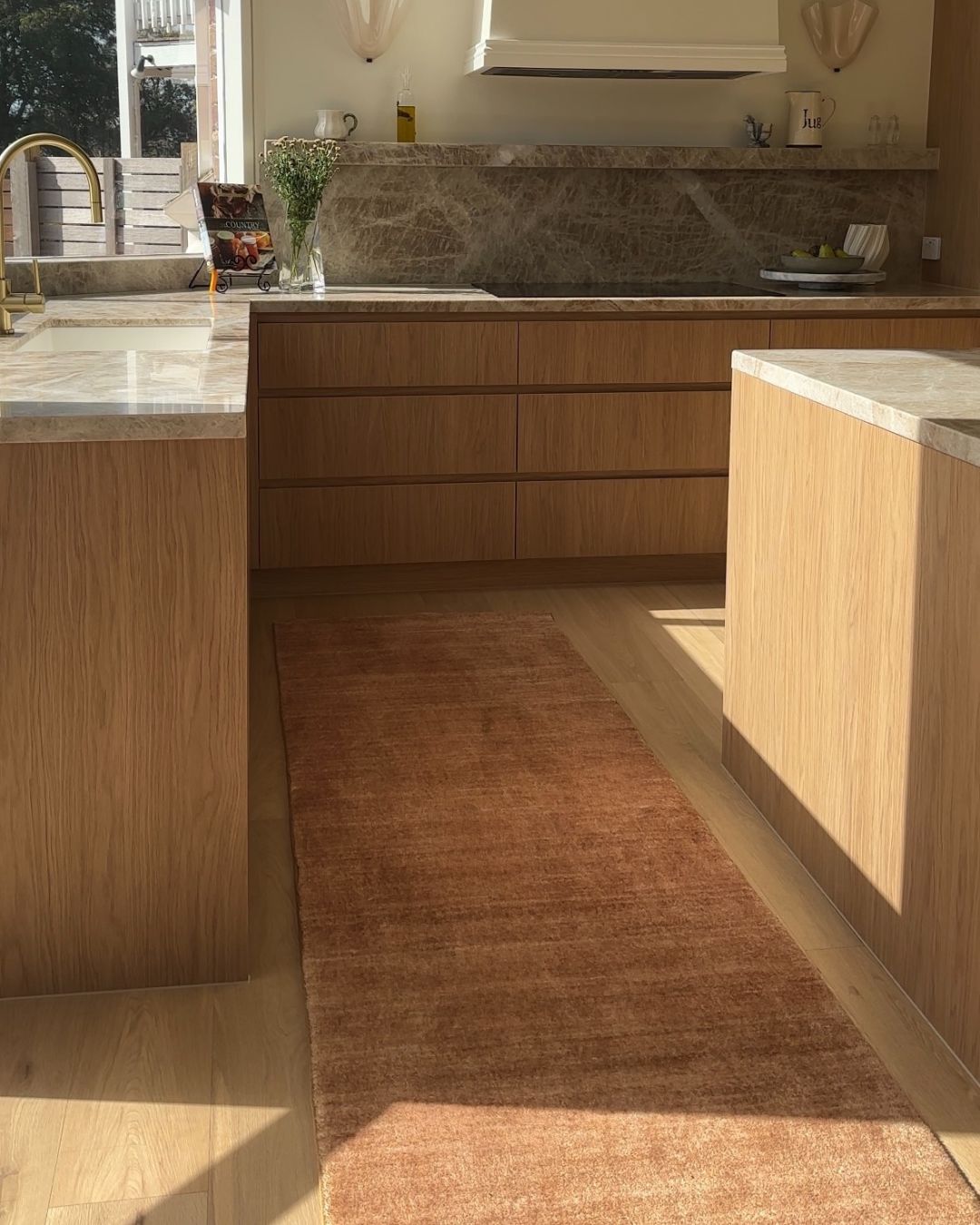 Zoey Caramel Washable Runner Rug